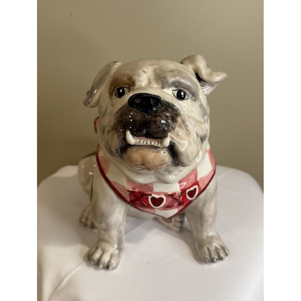 Blue Sky Clayworks Bulldog "Red Scarf‎ Penelope" Bandana-9in  NEW